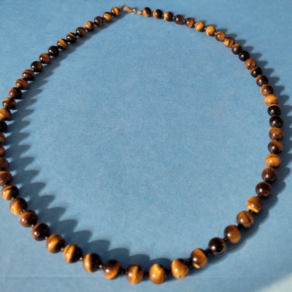 NEW Genuine Tiger Eye Necklace - Picture 2 of 6